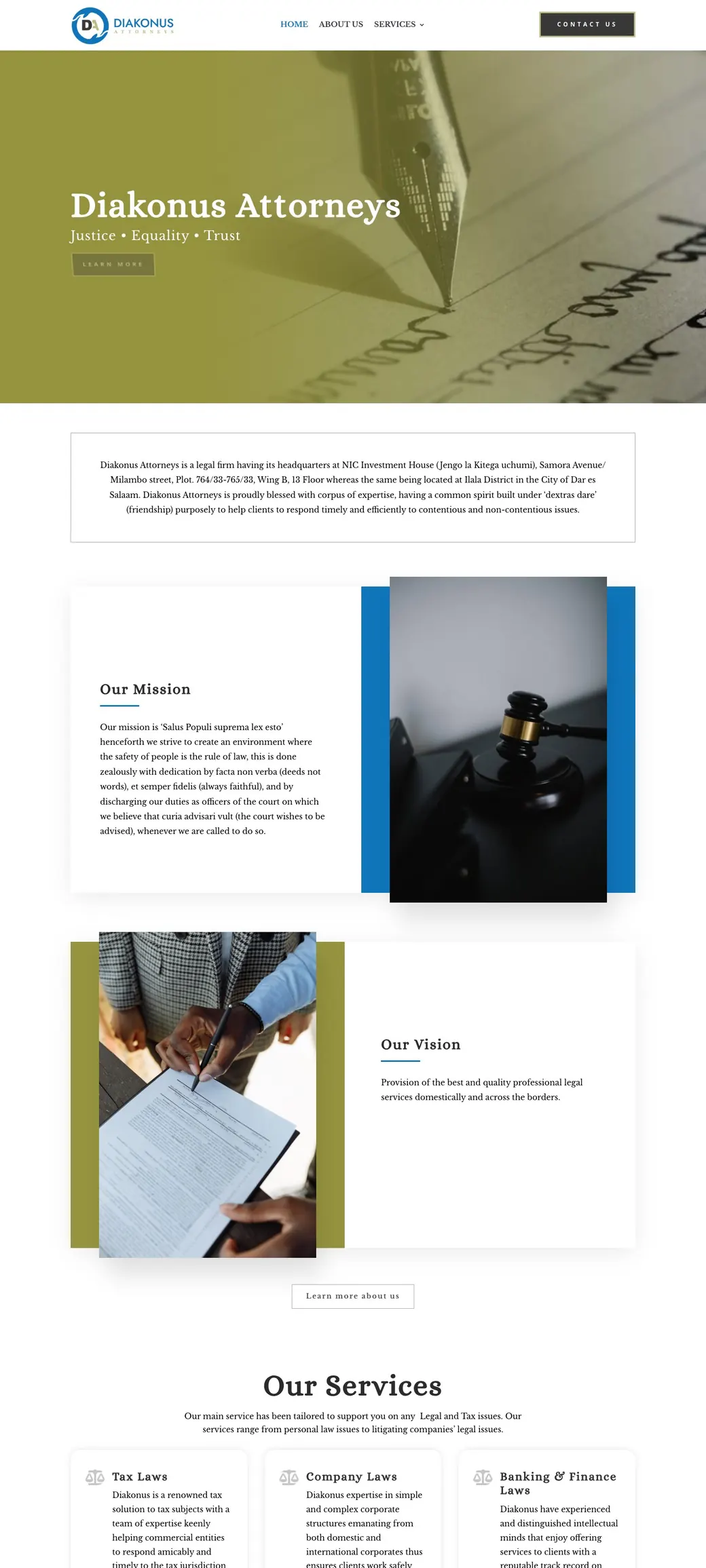 Diakonus Attorneys website design by Spike