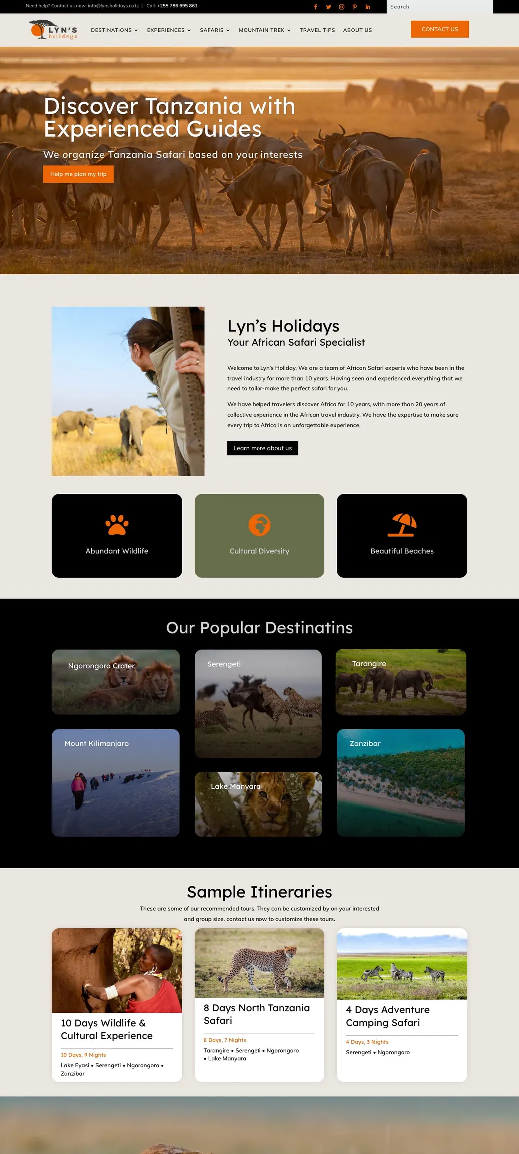 Lyns Holidays website design by Spike