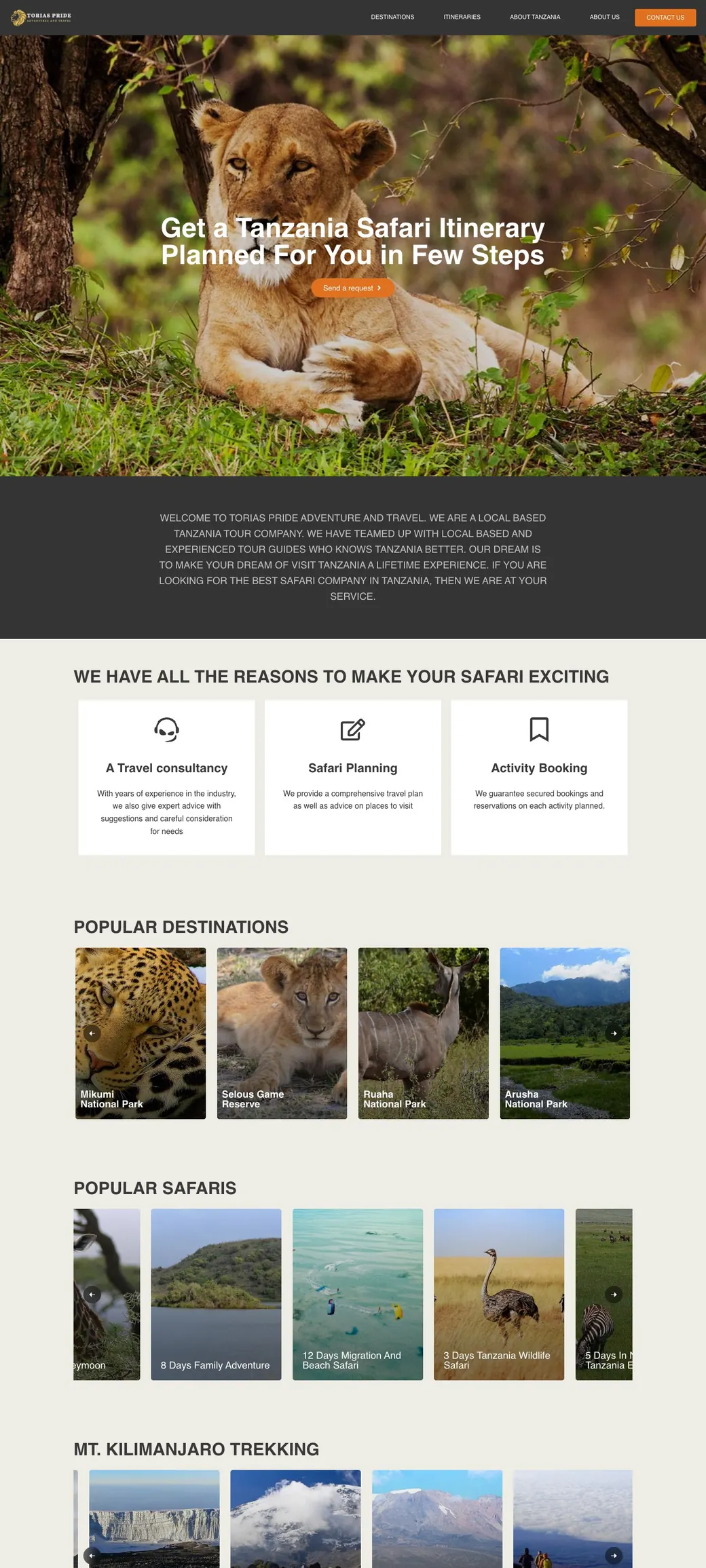 Toria's Pride website design by Spike