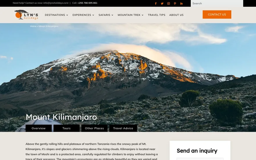 Lyns Holidays: Destination page