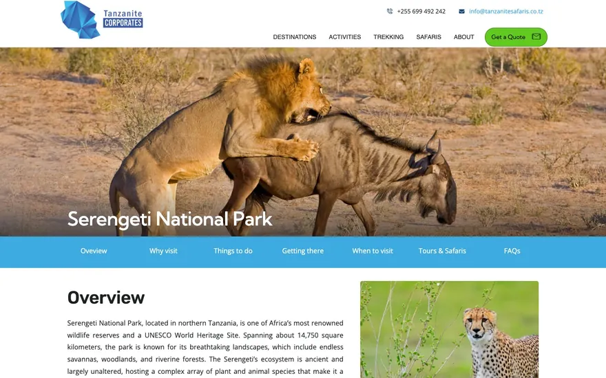 Tanzanite Safaris: Serengeti guide