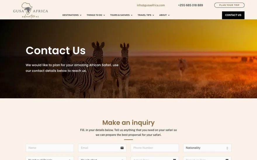 Gusa Africa: Plan your trip