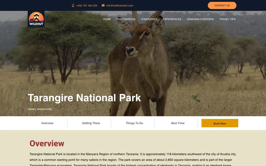 Wildhut Safari: Tarangire guide